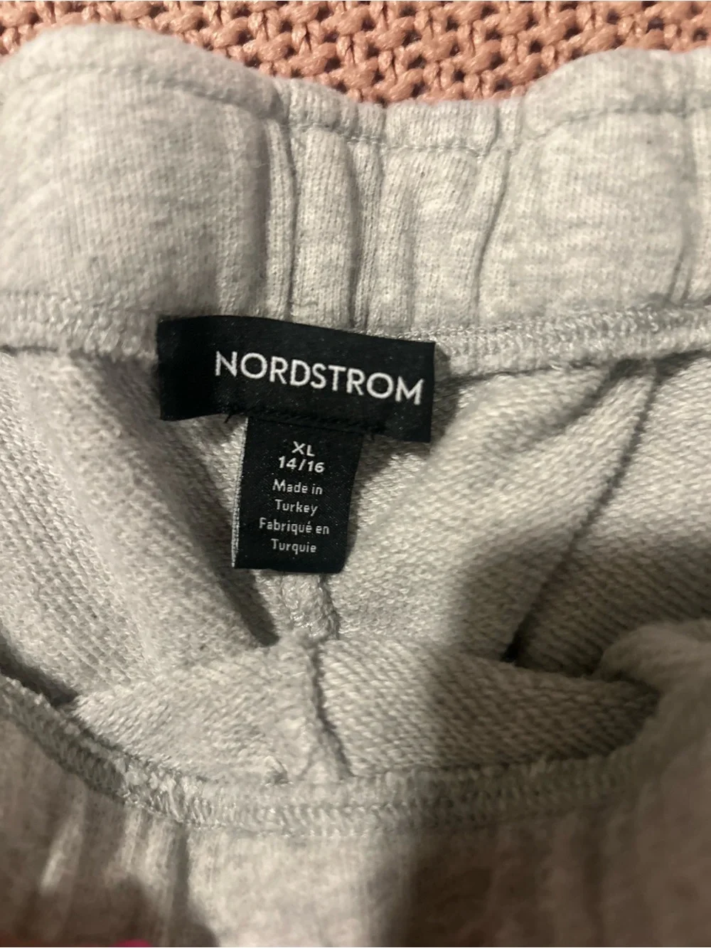 Nordstrom Kids Gray Sweatpants Joggers Drawstring Size XL 14/16